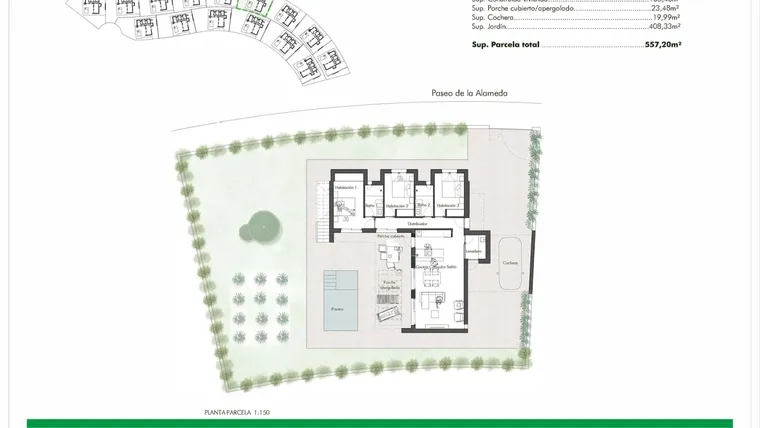 Rzut - Dom na sprzedaż 3 pokoje o powierzchni 105,7 m² - numer 6 w Dom w Murcji - 42550897