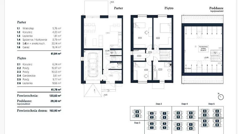 Rzut - Dom na sprzedaż 5 pokoi o powierzchni 122,18 m² - numer 2 w Iwa Park