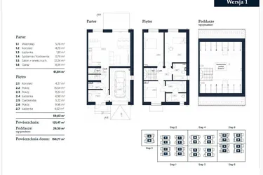 Rzut - Dom na sprzedaż 5 pokoi o powierzchni 122,18 m² - numer 3 w Iwa Park