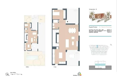 Rzut - Dom na sprzedaż 5 pokoi o powierzchni 232,53 m² - numer 6 w Bliźniak w Godelli - 95637536