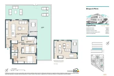 Rzut - Mieszkanie na sprzedaż 3 pokoje o powierzchni 99 m² - numer 0-A w Apartamenty w Benicasim - 40302107