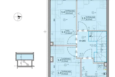Rzut - Dom na sprzedaż 4 pokoje o powierzchni 74,16 m² - numer 5 w Boska Ksawerowska 2