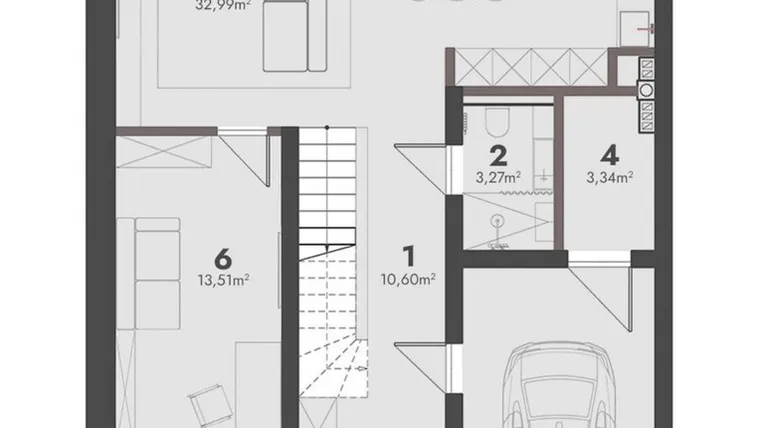 Rzut - Dom na sprzedaż 5 pokoi o powierzchni 161 m² - numer A2 w Bright Park