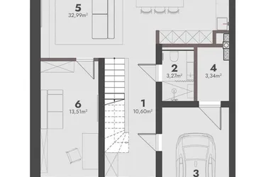 Rzut - Dom na sprzedaż 5 pokoi o powierzchni 161 m² - numer B1 w Bright Park