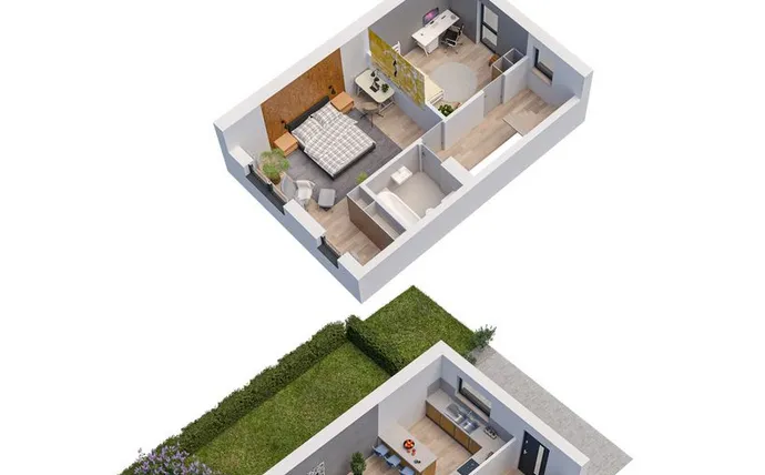 Rzut - Dom na sprzedaż 5 pokoi o powierzchni 127,42 m² - numer 3A w Domy Iwińskie