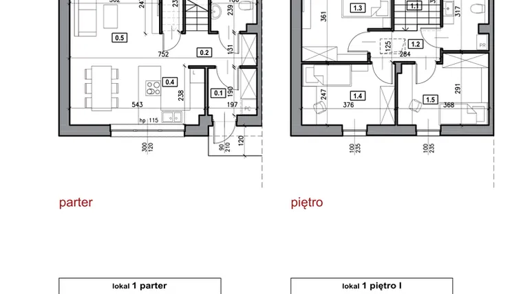 Rzut - Dom na sprzedaż 4 pokoje o powierzchni 84,2 m² - numer 5.1 w Trzcińska 95