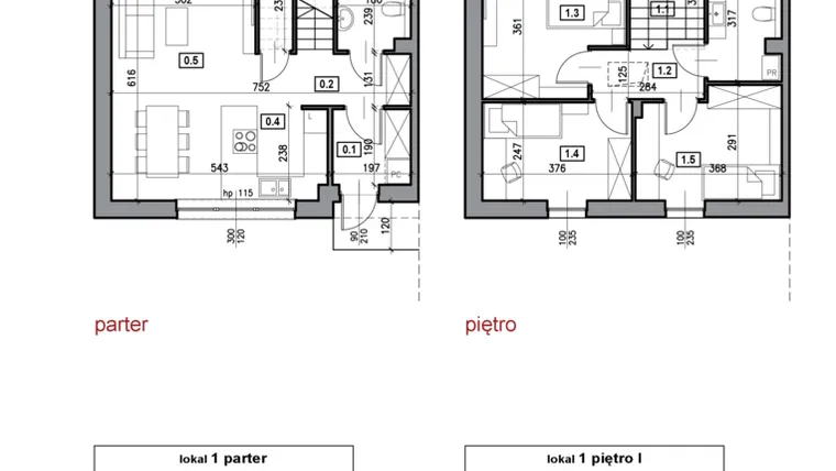 Rzut - Dom na sprzedaż 4 pokoje o powierzchni 84,2 m² - numer 6.1 w Trzcińska 95