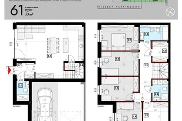 Rzut - Mieszkanie na sprzedaż 5 pokoi o powierzchni 145,39 m² - numer L8/1 w Osiedle Malarska etap VII