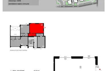 Rzut - Lokal użytkowy na sprzedaż 1 pokój o powierzchni 49,92 m² - numer Z6_U3 w Osiedle Malarska etap IV