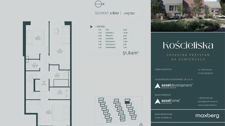 Rzut - Dom na sprzedaż 4 pokoje o powierzchni 142,95 m² - numer 2.B w Kościeliska