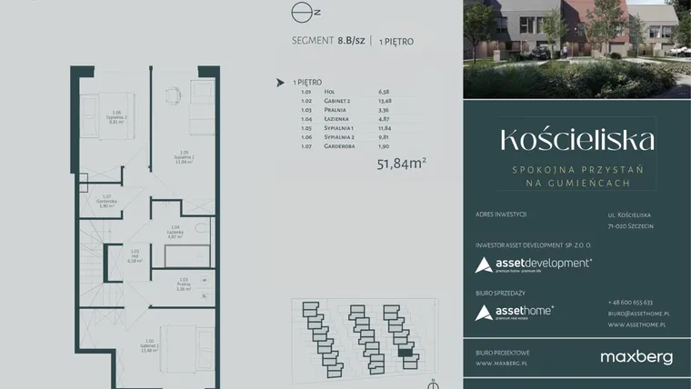 Rzut - Dom na sprzedaż 4 pokoje o powierzchni 142,95 m² - numer 8.B w Kościeliska