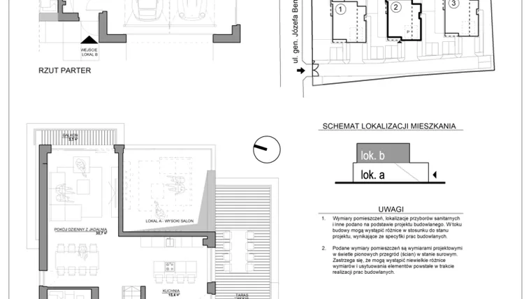 Rzut - Mieszkanie na sprzedaż 5 pokoi o powierzchni 114,7 m² - numer 2B w Nove Bema