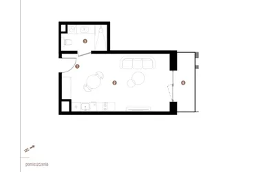 Rzut - Mieszkanie na sprzedaż 1 pokój o powierzchni 30,87 m² - numer A1.6.10 w Apartamenty Grundmanna