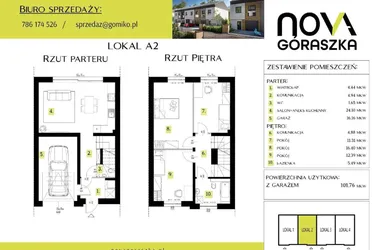Rzut - Mieszkanie na sprzedaż 5 pokoi o powierzchni 147,9 m² - numer A2 w Nova Góraszka