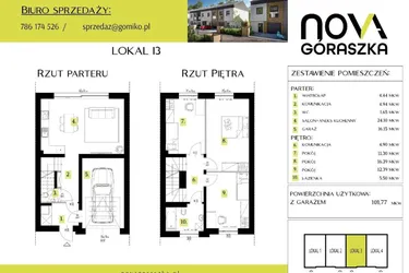 Rzut - Mieszkanie na sprzedaż 5 pokoi o powierzchni 147,9 m² - numer I3 w Nova Góraszka