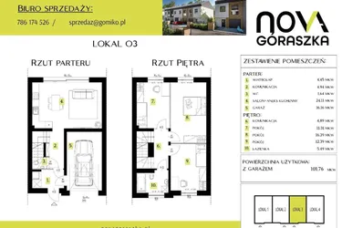 Rzut - Mieszkanie na sprzedaż 5 pokoi o powierzchni 147,9 m² - numer O3 w Nova Góraszka