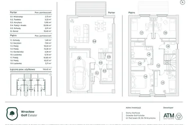 Rzut - Dom na sprzedaż 5 pokoi o powierzchni 134,15 m² - numer 33B w Domy Golfowe II