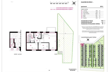 Rzut - Mieszkanie na sprzedaż 3 pokoje o powierzchni 51,36 m² - numer B17-2 w Aleja Kwitnącej Wiśni
