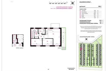 Rzut - Mieszkanie na sprzedaż 3 pokoje o powierzchni 51,36 m² - numer B19-2 w Aleja Kwitnącej Wiśni