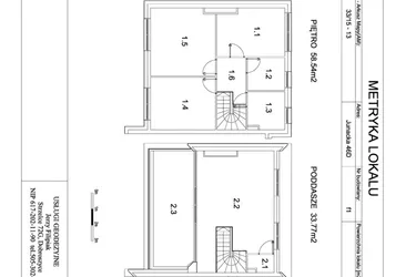 Rzut - Dom na sprzedaż 5 pokoi o powierzchni 134,88 m² - numer F1 w Viva Junacka