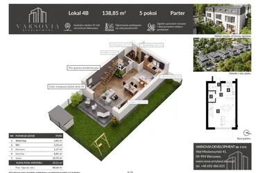 Rzut - Dom na sprzedaż 4 pokoje o powierzchni 138,85 m² - numer 4b w Osiedle Nova Przylaszczkova
