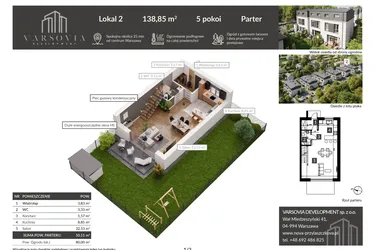 Rzut - Dom na sprzedaż 4 pokoje o powierzchni 138,85 m² - numer 2 w Osiedle Nova Przylaszczkova