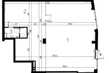 Rzut - Lokal użytkowy na sprzedaż 1 pokój o powierzchni 152,93 m² - numer U4 w Odrzańskie Bulvary