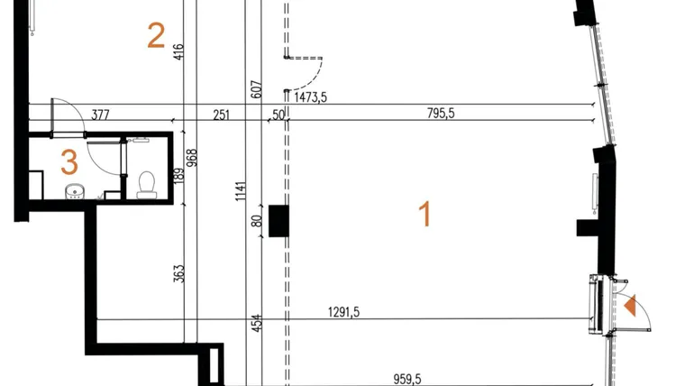 Rzut - Lokal użytkowy na sprzedaż 1 pokój o powierzchni 152,93 m² - numer U4 w Odrzańskie Bulvary