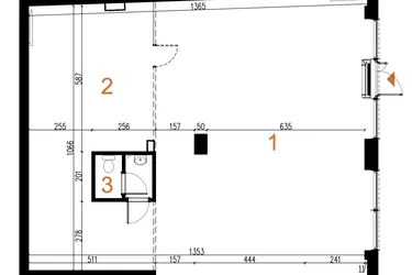 Rzut - Lokal użytkowy na sprzedaż 1 pokój o powierzchni 151,59 m² - numer U7 w Odrzańskie Bulvary