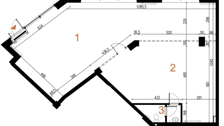 Rzut - Lokal użytkowy na sprzedaż 1 pokój o powierzchni 138,35 m² - numer U8 w Odrzańskie Bulvary