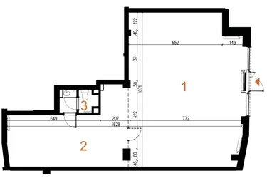 Rzut - Lokal użytkowy na sprzedaż 1 pokój o powierzchni 120,85 m² - numer U5 w Odrzańskie Bulvary