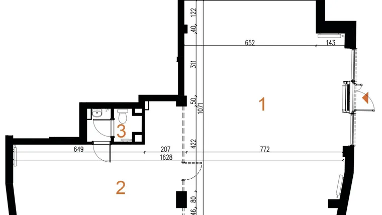 Rzut - Lokal użytkowy na sprzedaż 1 pokój o powierzchni 120,85 m² - numer U5 w Odrzańskie Bulvary