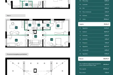 Rzut - Dom na sprzedaż 5 pokoi o powierzchni 180,09 m² - numer 7A w Spokojny Wilanów