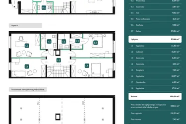 Rzut - Dom na sprzedaż 5 pokoi o powierzchni 180,09 m² - numer 6A w Spokojny Wilanów