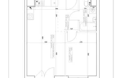 Rzut - Mieszkanie na sprzedaż 2 pokoje o powierzchni 40,98 m² - numer I-B33 w Industria etap I-B