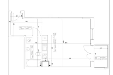 Rzut - Mieszkanie na sprzedaż 1 pokój o powierzchni 41,66 m² - numer I-B60 w Industria etap I-B