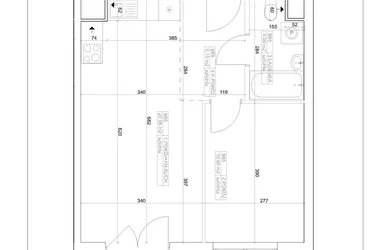 Rzut - Mieszkanie na sprzedaż 2 pokoje o powierzchni 41 m² - numer I-B65 w Industria etap I-B
