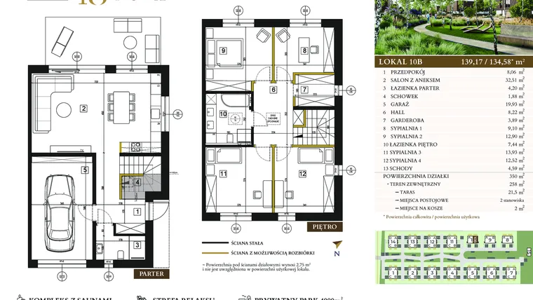 Rzut - Dom na sprzedaż 5 pokoi o powierzchni 134,48 m² - numer 10B w Lawinowa 18