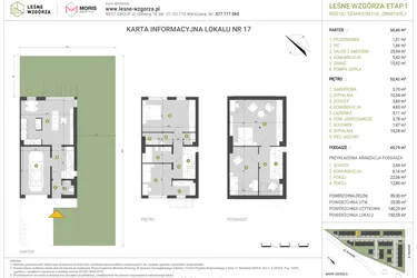 Rzut - Dom na sprzedaż 4 pokoje o powierzchni 150,59 m² - numer 17 w Leśne Wzgórza etap I-II
