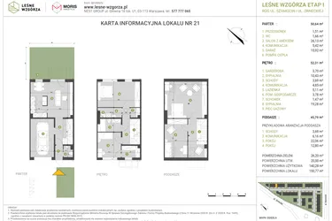 Rzut - Dom na sprzedaż 4 pokoje o powierzchni 150,77 m² - numer 21 w Leśne Wzgórza etap I-II