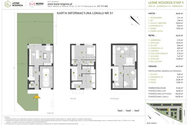 Rzut - Dom na sprzedaż 4 pokoje o powierzchni 150,59 m² - numer 51 w Leśne Wzgórza etap I-II
