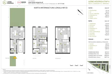Rzut - Dom na sprzedaż 4 pokoje o powierzchni 150,77 m² - numer 53 w Leśne Wzgórza etap I-II