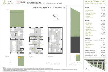 Rzut - Dom na sprzedaż 4 pokoje o powierzchni 150,77 m² - numer 56 w Leśne Wzgórza etap I-II
