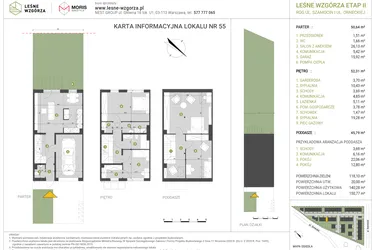 Rzut - Dom na sprzedaż 4 pokoje o powierzchni 150,77 m² - numer 55 w Leśne Wzgórza etap I-II