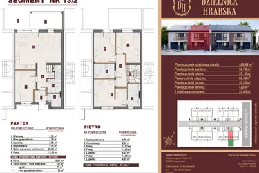 Rzut - Dom na sprzedaż 4 pokoje o powierzchni 109,84 m² - numer 13/2 w Dzielnica Hrabska etap IV