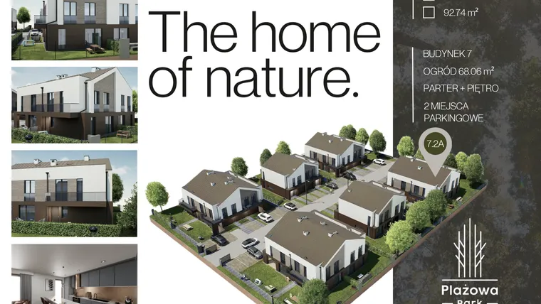 Rzut - Dom na sprzedaż 4 pokoje o powierzchni 92,74 m² - numer 7.2A w Plażowa Park Głowno