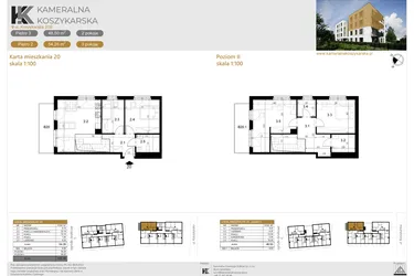 Rzut - Mieszkanie na sprzedaż 5 pokoi o powierzchni 102,76 m² - numer LM20 w Kameralna Koszykarska