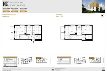Rzut - Mieszkanie na sprzedaż 5 pokoi o powierzchni 101,12 m² - numer LM20 w Kameralna Koszykarska