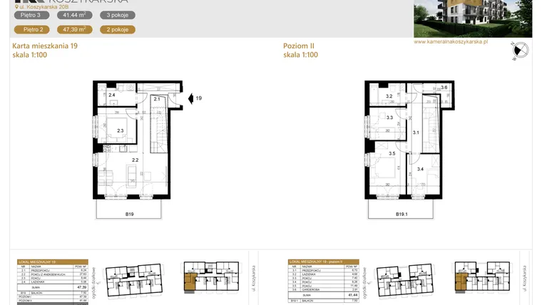 Rzut - Mieszkanie na sprzedaż 5 pokoi o powierzchni 88,83 m² - numer LM19 w Kameralna Koszykarska