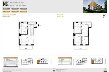 Rzut - Mieszkanie na sprzedaż 5 pokoi o powierzchni 87,53 m² - numer LM19 w Kameralna Koszykarska